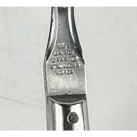 Washington Forge Mardi Gras Burgundy Stainless Korea 4Pc Serving Utensil Set Vtg - Picture 3 of 5